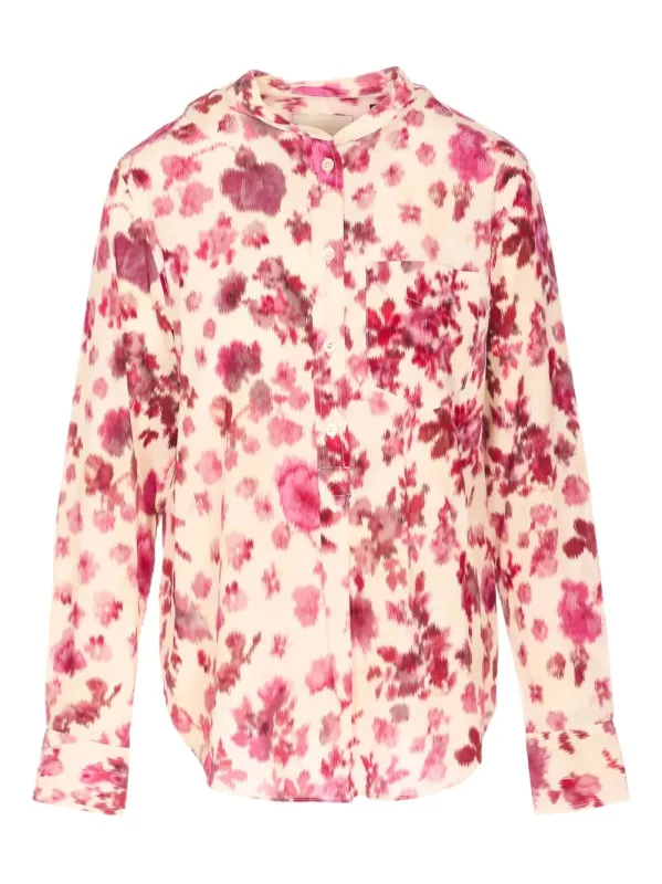 Rusak Silk Rose Print Blouse sold by Wanan Luxury