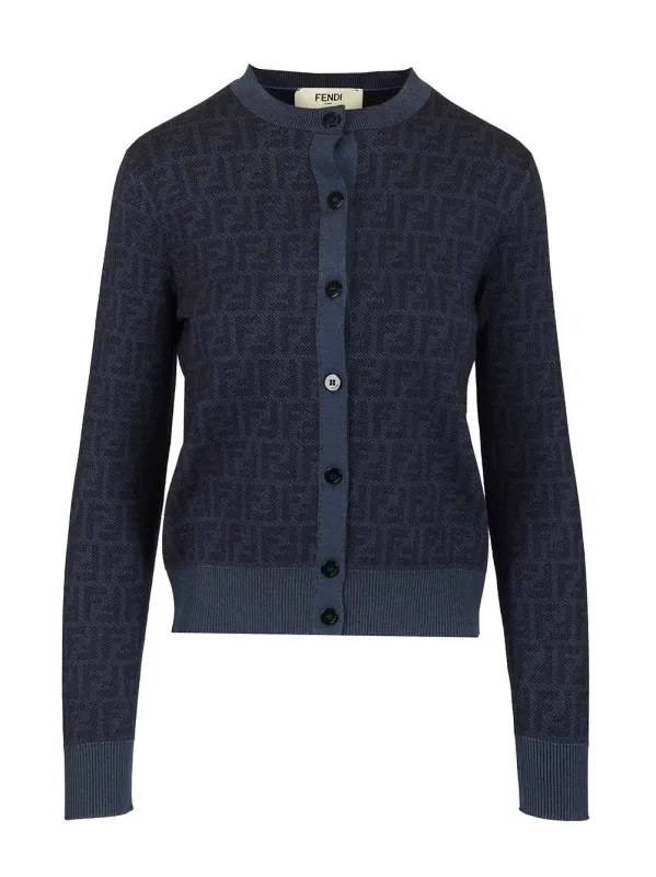 Ff Wool Cardigan Knitwear Violet sold by Wanan Luxury