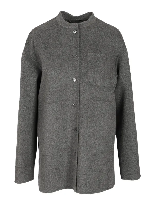 Wool Shirt Jacket Jackets Grey sold by Wanan Luxury