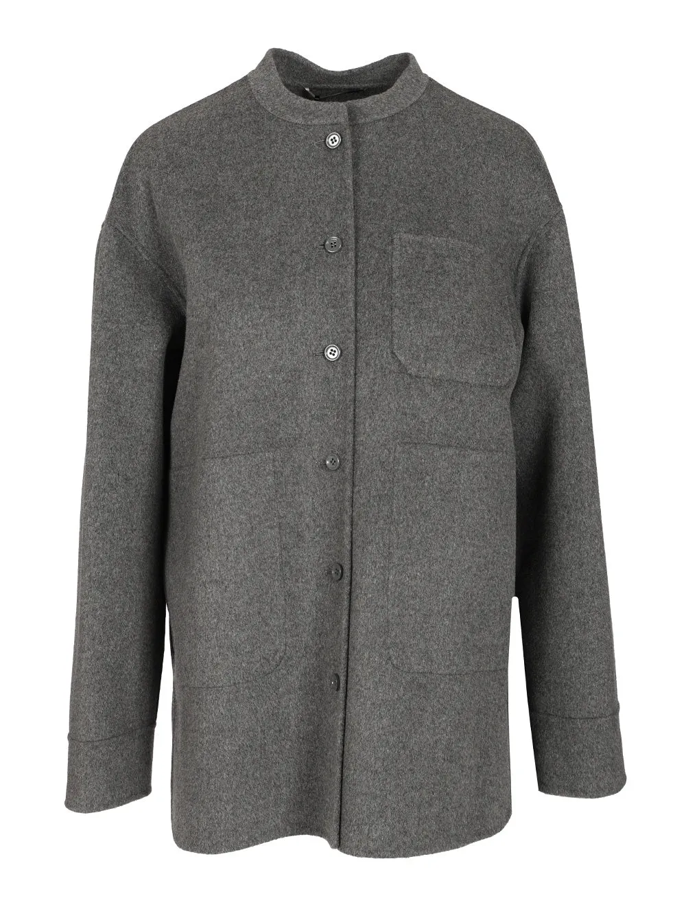 Wool Shirt Jacket Jackets Grey sold by Wanan Luxury