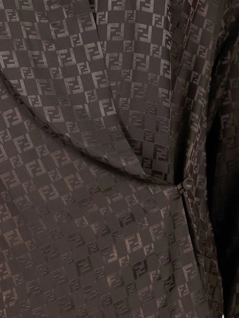 Ff Jacquard Silk Shirt Tops Brown sold by Wanan Luxury product image thumbnail 5