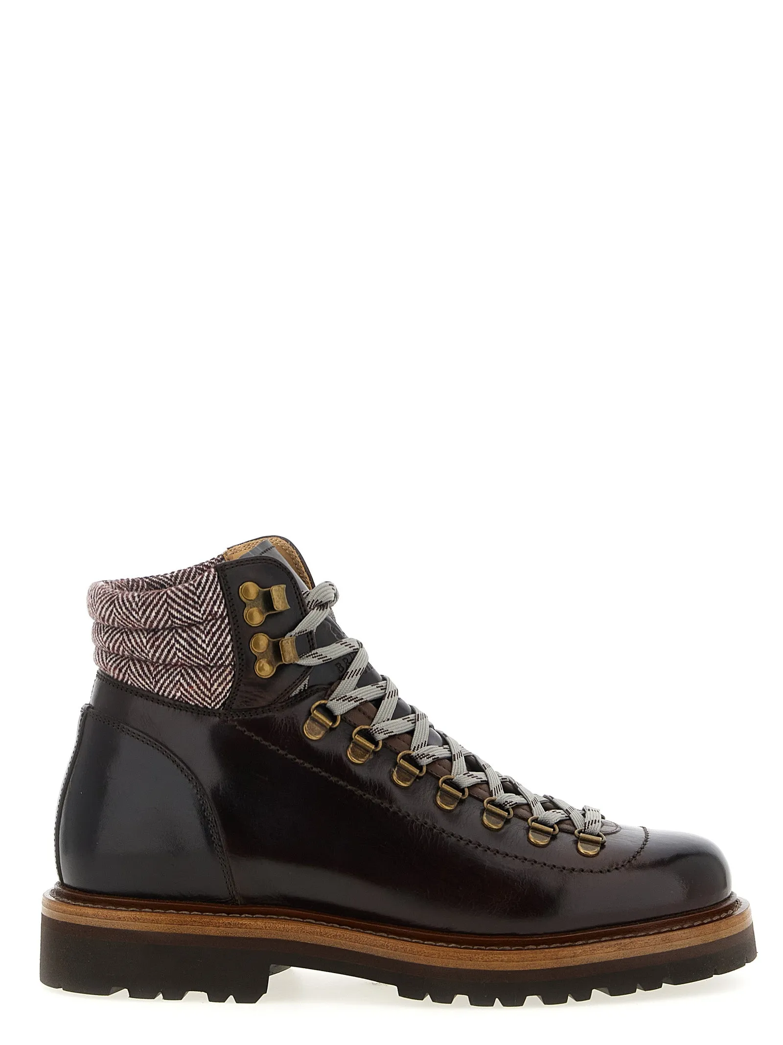 Herringbone Insert Ankle Boots Boots And Ankle Boots Brown sold by Wanan Luxury