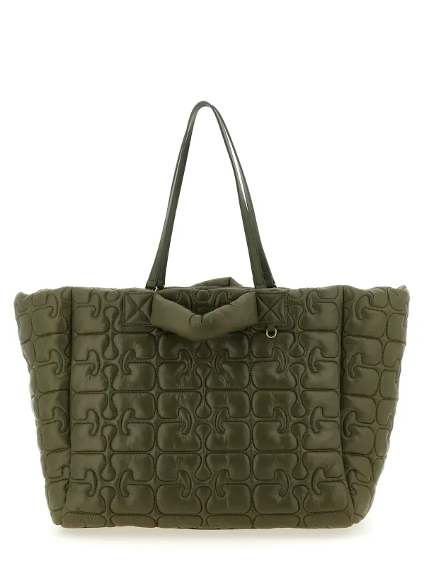Quilted Re-Tech Xxl Tote Tote Bag Green sold by Wanan Luxury