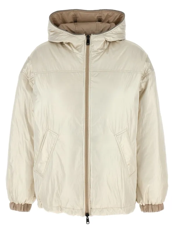 Laminated Reversible Down Jacket Puffer Jackets Beige sold by Wanan Luxury