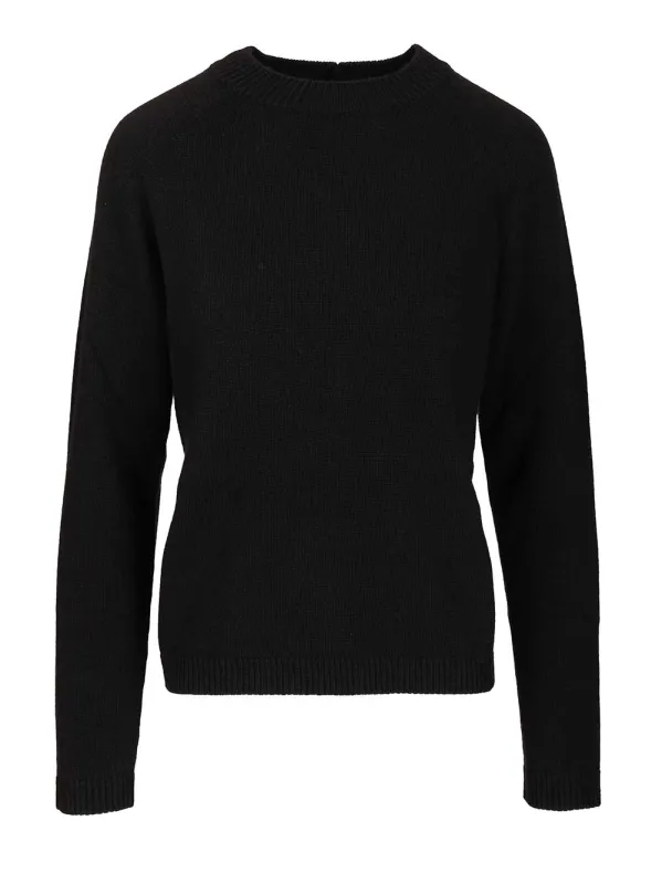 Crew Neck Sweater Knitwear Black sold by Wanan Luxury