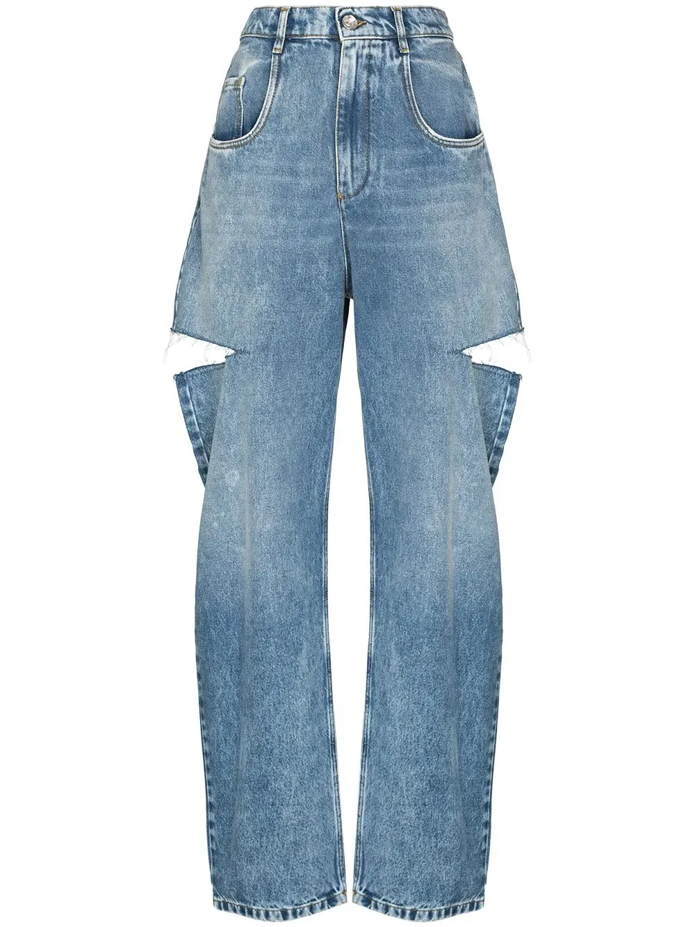 Loose Fit Denim Jeans With Slash Details sold by Wanan Luxury