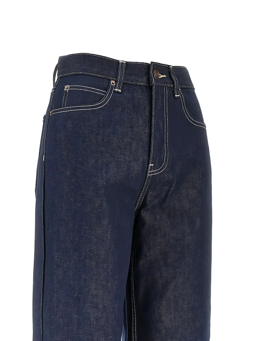 Contrast Cuff Straight Leg Jeans sold by Wanan Luxury product image thumbnail 2