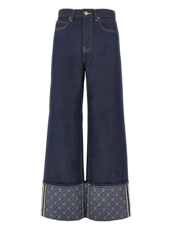 Contrast Cuff Straight Leg Jeans sold by Wanan Luxury