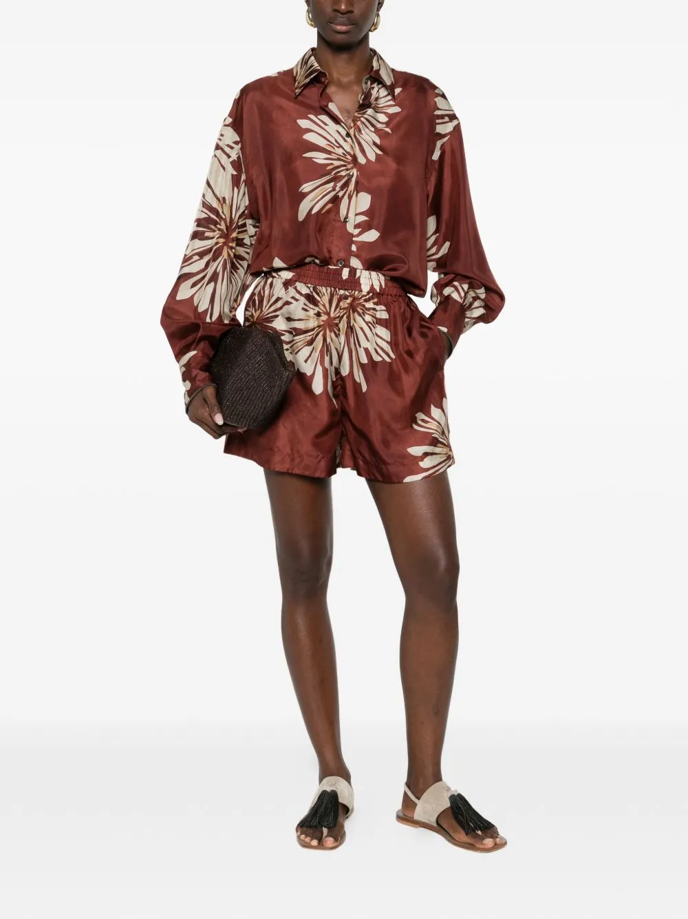 Printed Silk Shorts sold by Wanan Luxury product image thumbnail 4