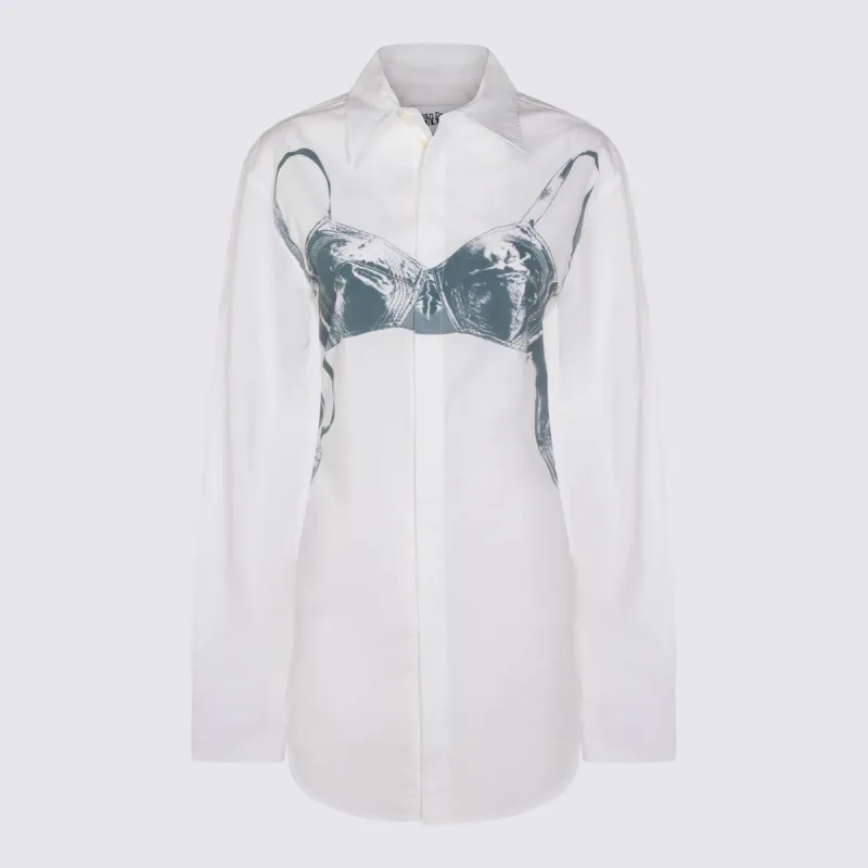 Shirts White/Bluegrey made by Jean Paul Gaultier