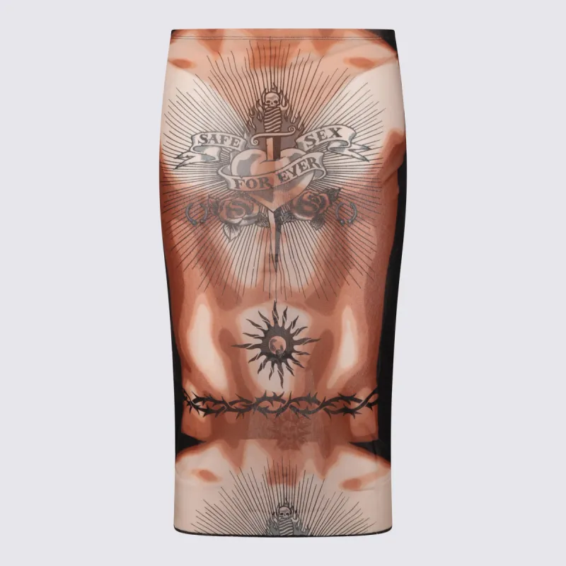 Skirts Nude/Brown/Black made by Jean Paul Gaultier