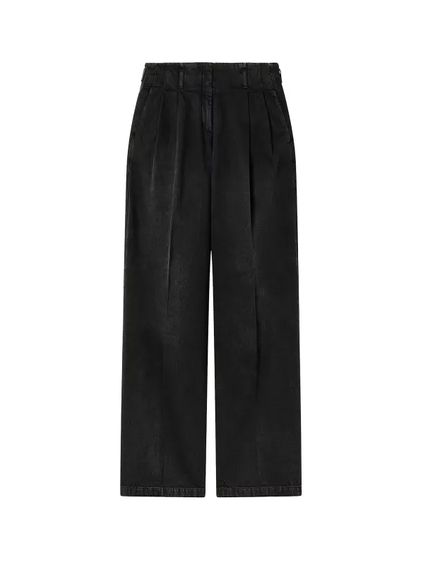 Flavia Stone-Washed Cotton Trousers sold by Wanan Luxury