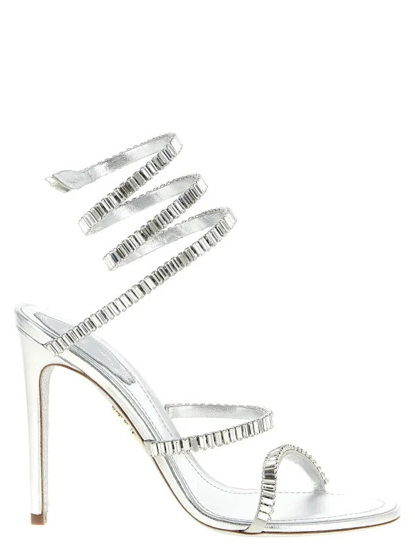 Cleo Spark Sandals Silver sold by Wanan Luxury