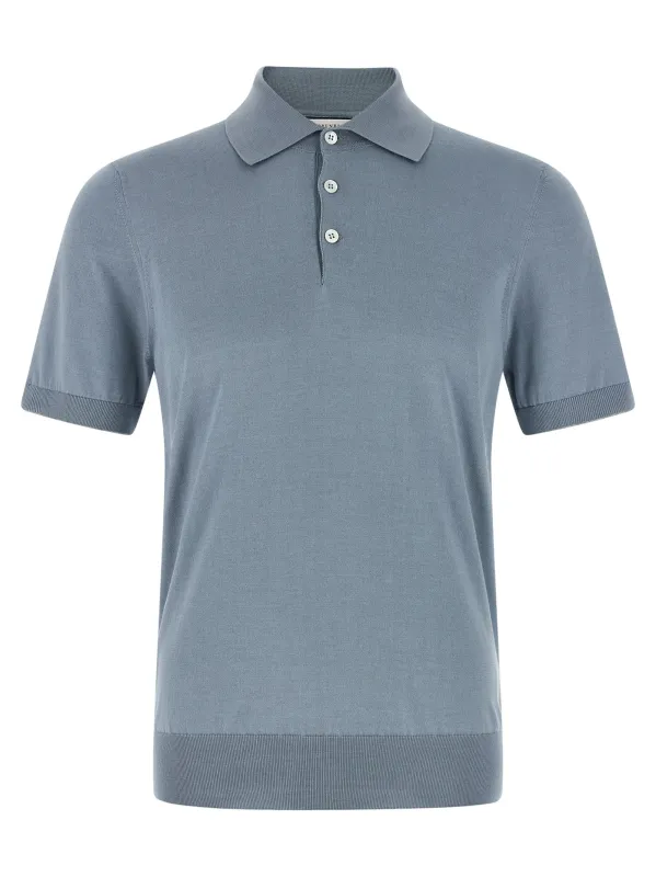 Cotton Shirt Polo Light Blue sold by Wanan Luxury