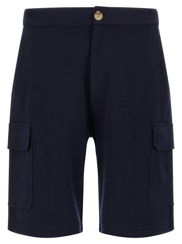 Cargo Bermuda Shorts Bermuda And Short Blue sold by Wanan Luxury