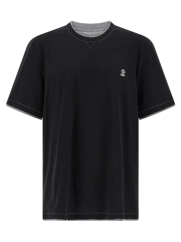 Double Layer T-Shirt Black sold by Wanan Luxury