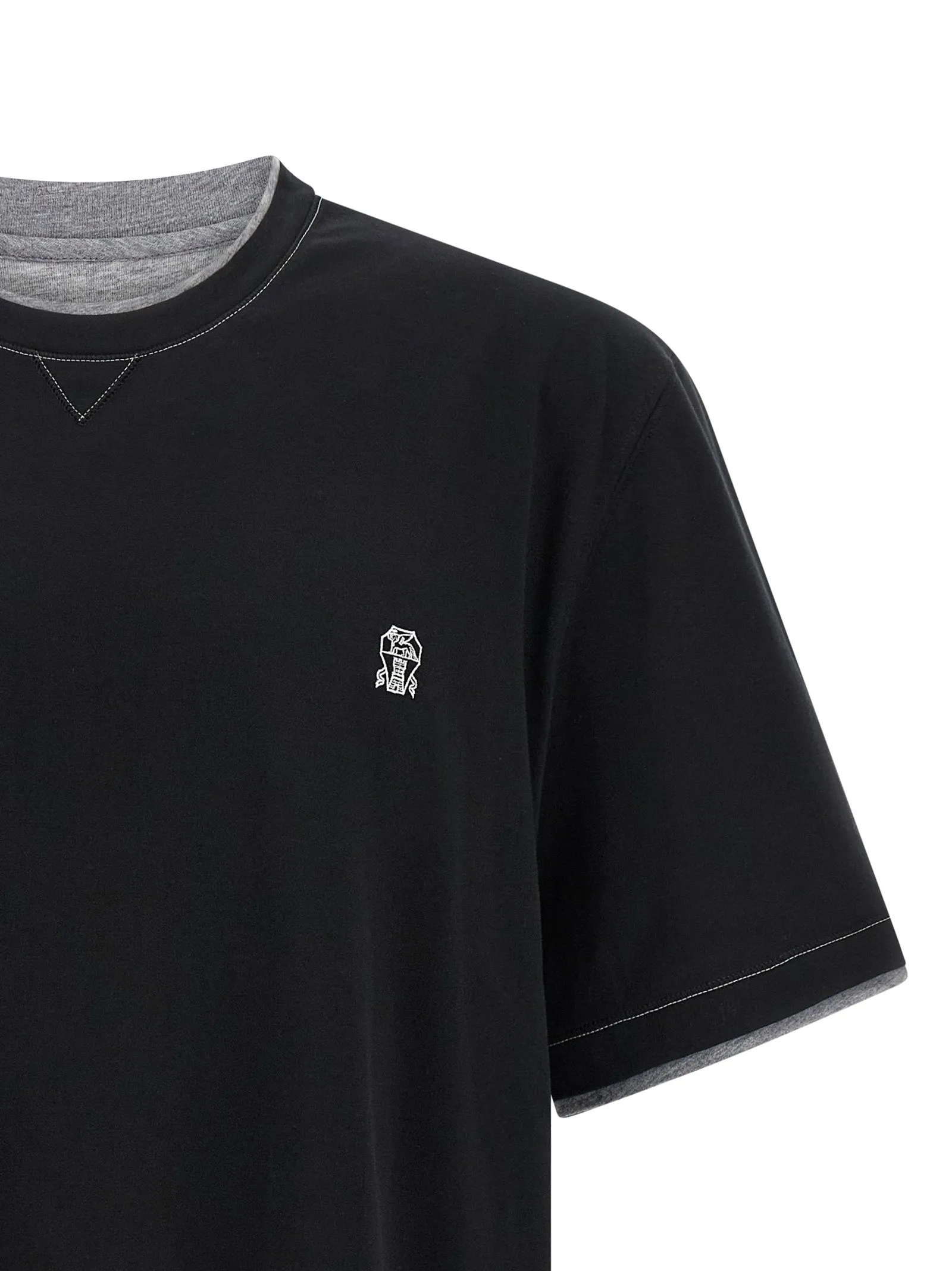 Double Layer T-Shirt Black sold by Wanan Luxury product image thumbnail 3