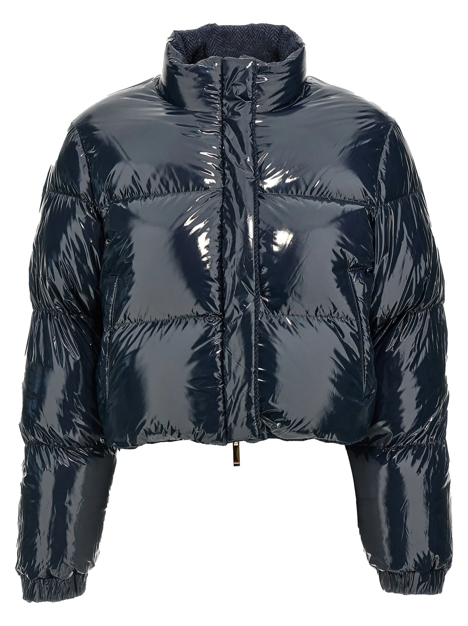 Herringbone Harris Tweed Puffer Jackets Blue sold by Wanan Luxury product image thumbnail 2