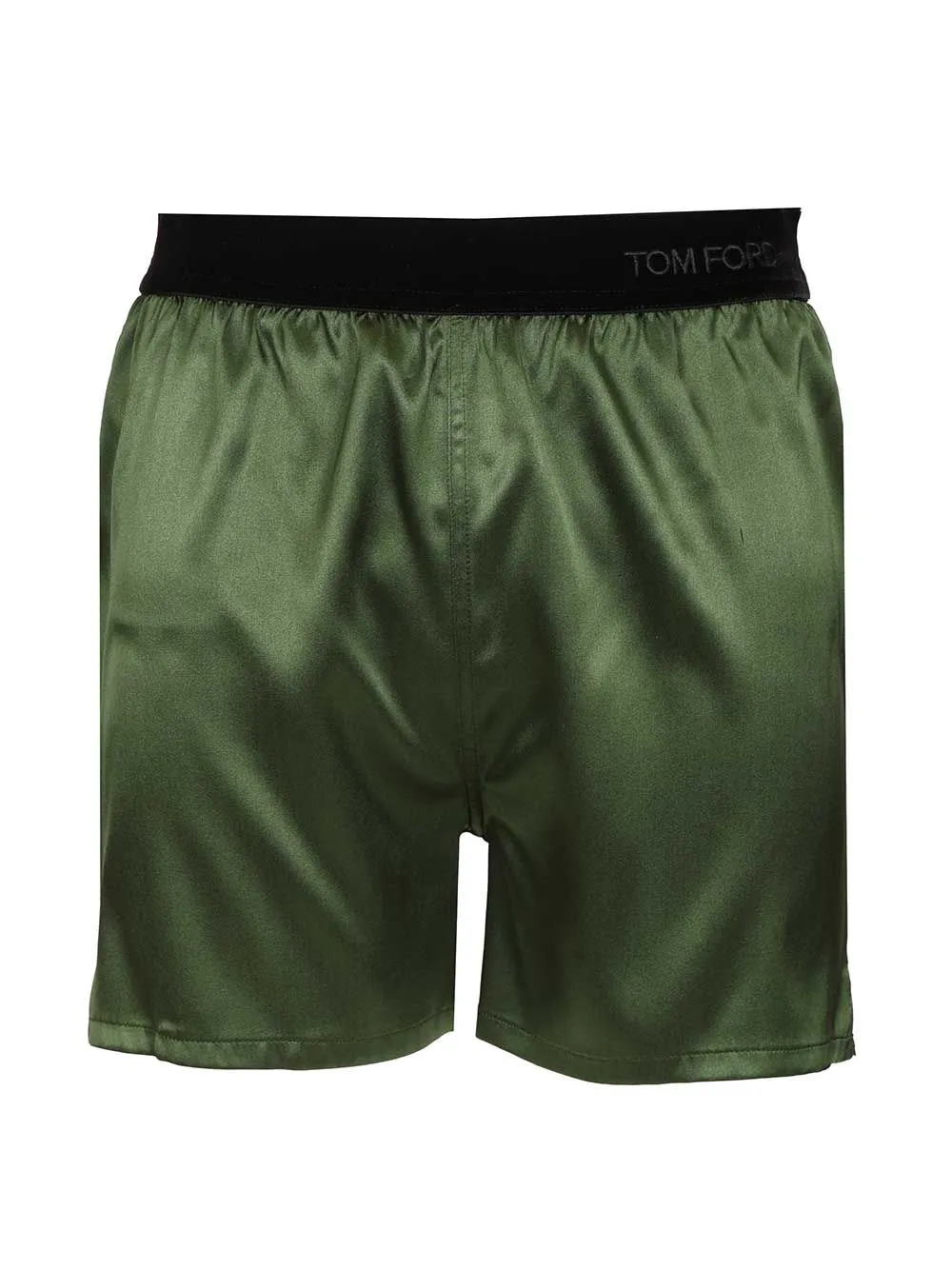 Silk Satin Shorts Trousers Green sold by Wanan Luxury