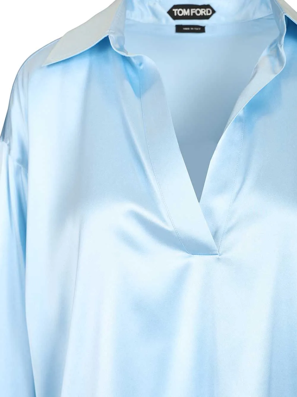 Silk Polo Shirt Shirts Light Blue sold by Wanan Luxury product image thumbnail 4