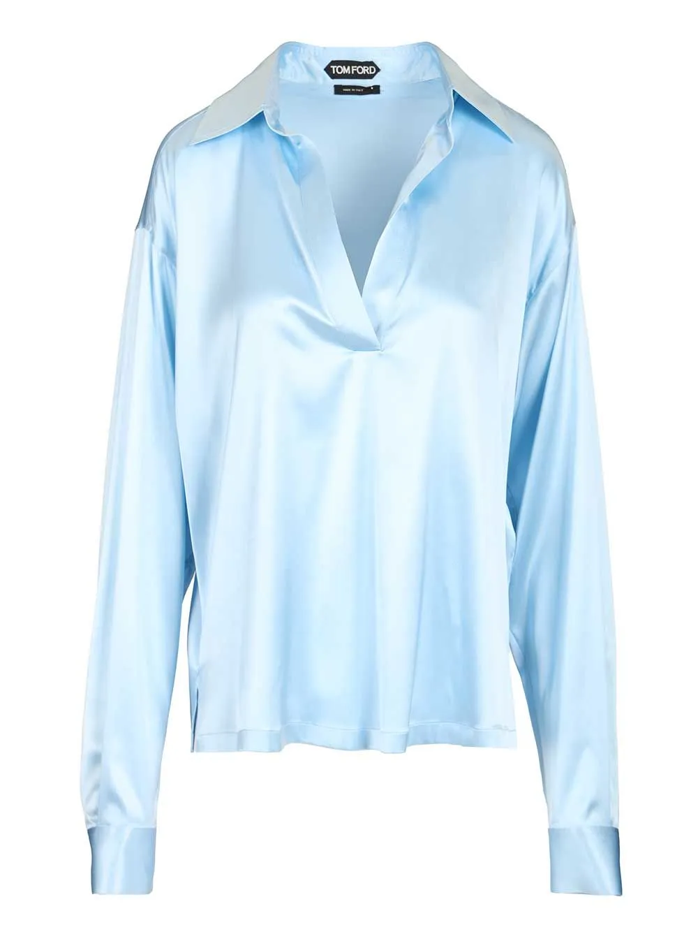 Silk Polo Shirt Shirts Light Blue sold by Wanan Luxury