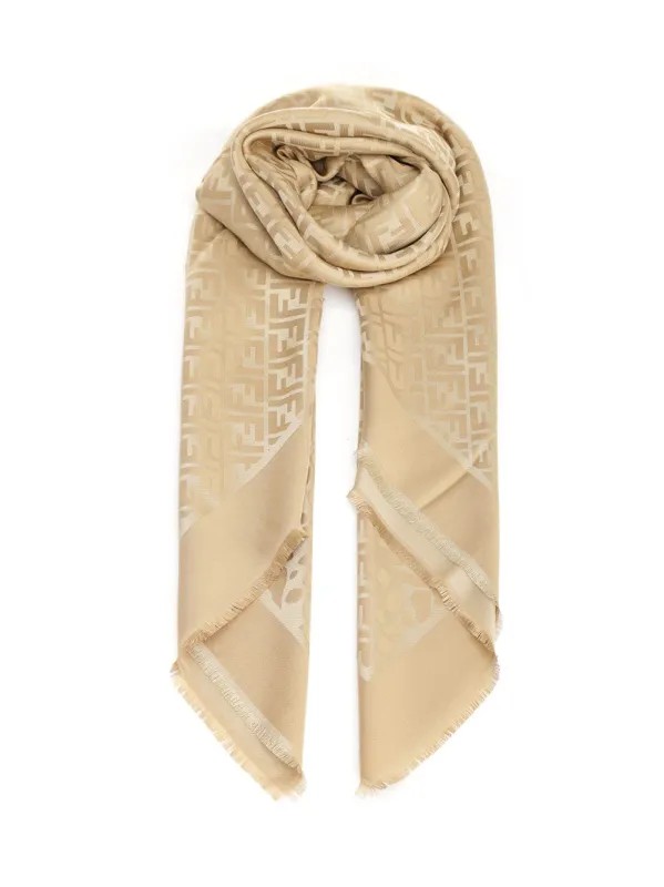 Silk Blend Shawl Scarves And Foulards Orange sold by Wanan Luxury