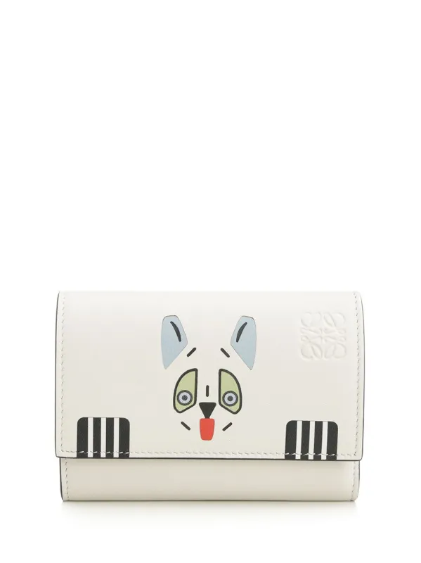 Futurist Cat Small Vertical Wallet Wallets White sold by Wanan Luxury