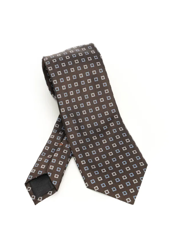 Jacquard Silk Tie Ties And Bow Ties Brown sold by Wanan Luxury