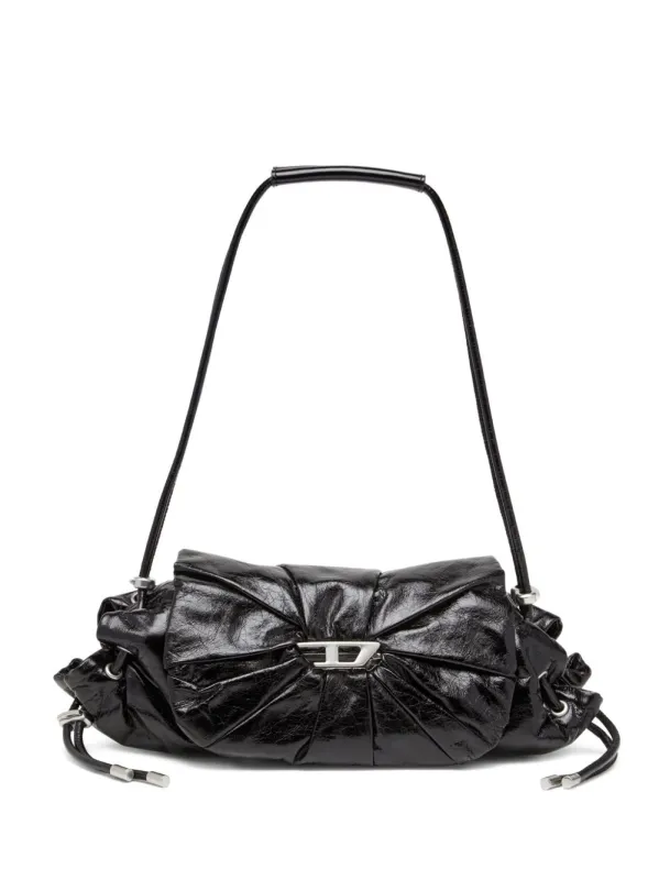 Scrunch Leather Shoulder Bag sold by Wanan Luxury