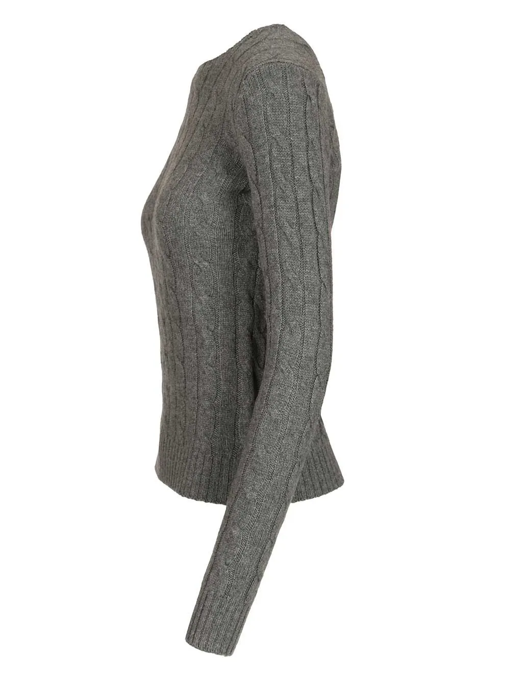 Cashmere Cable Knit Sweater Knitwear Grey sold by Wanan Luxury product image thumbnail 3