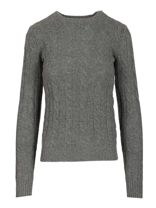 Cashmere Cable Knit Sweater Knitwear Grey made by Polo by Ralph Lauren
