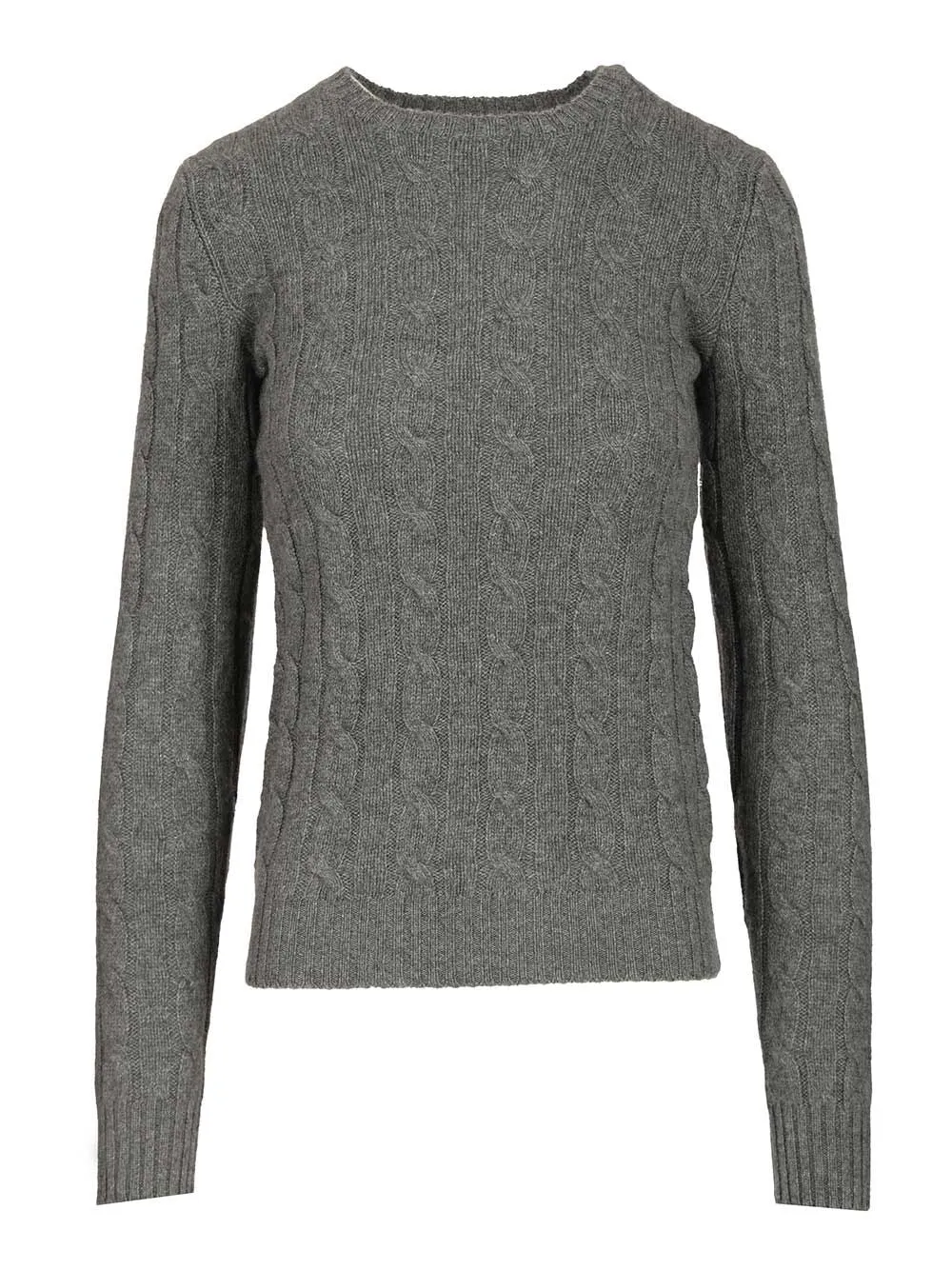 Cashmere Cable Knit Sweater Knitwear Grey sold by Wanan Luxury