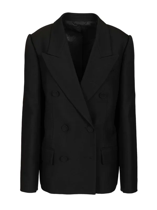 Double-Breasted Jacket Jackets Black sold by Wanan Luxury