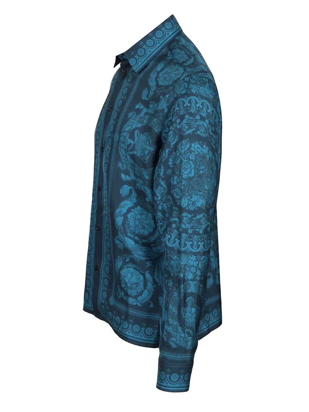 Silk Shirt Shirts Blue sold by Wanan Luxury product image thumbnail 3