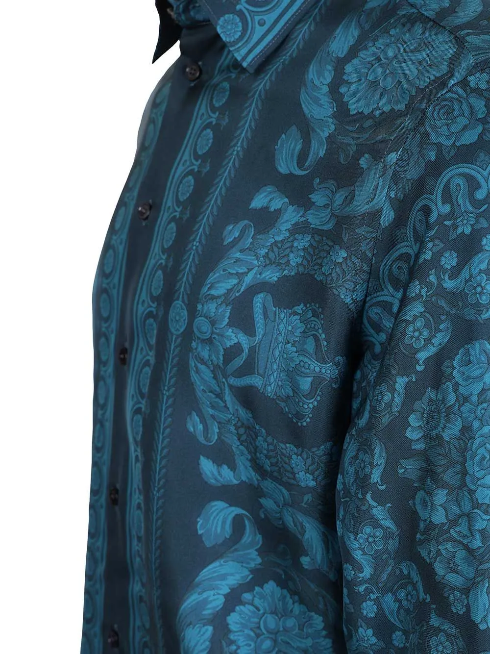Silk Shirt Shirts Blue sold by Wanan Luxury product image thumbnail 5
