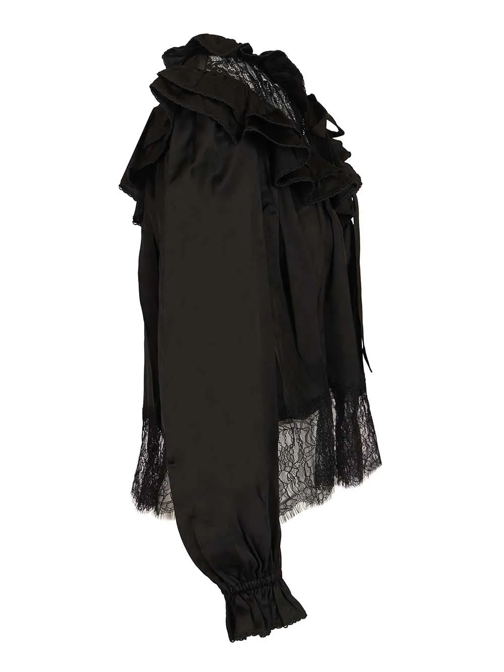 Lace Blouse Shirts Black sold by Wanan Luxury product image thumbnail 3