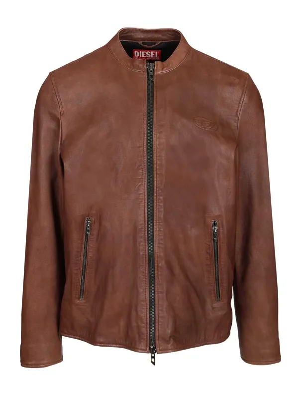 Leather Jacket Coats Brown sold by Wanan Luxury