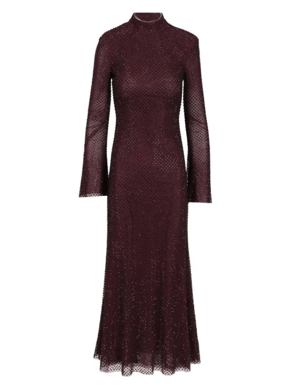 Midi Dress Dresses Bordeaux sold by Wanan Luxury