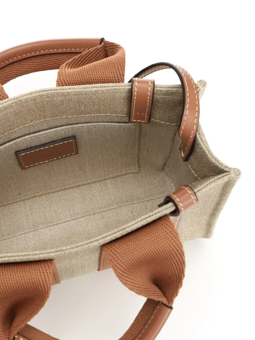 Woody Mini Linen Tote Bag Handbags Beige sold by Wanan Luxury product image thumbnail 4