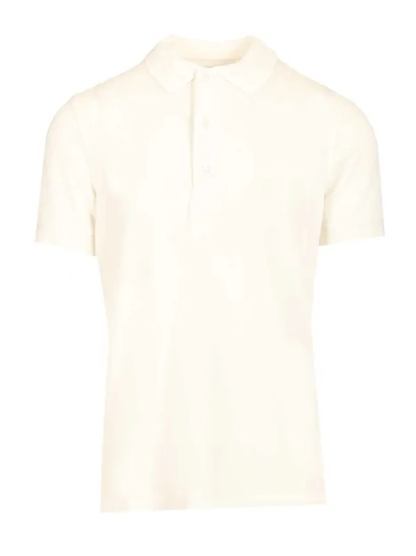 Cotton Piqué Polo Shirt White sold by Wanan Luxury