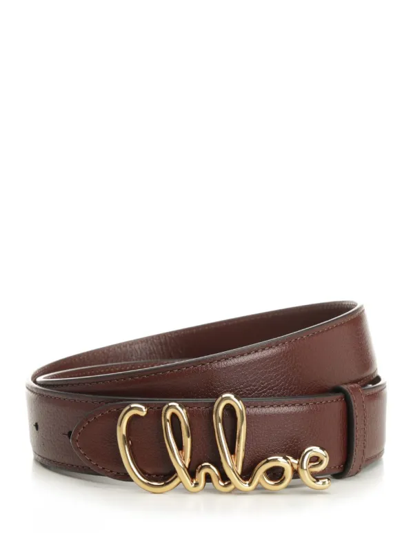 Chloé Iconic Leather Belt Jewelry Brown sold by Wanan Luxury