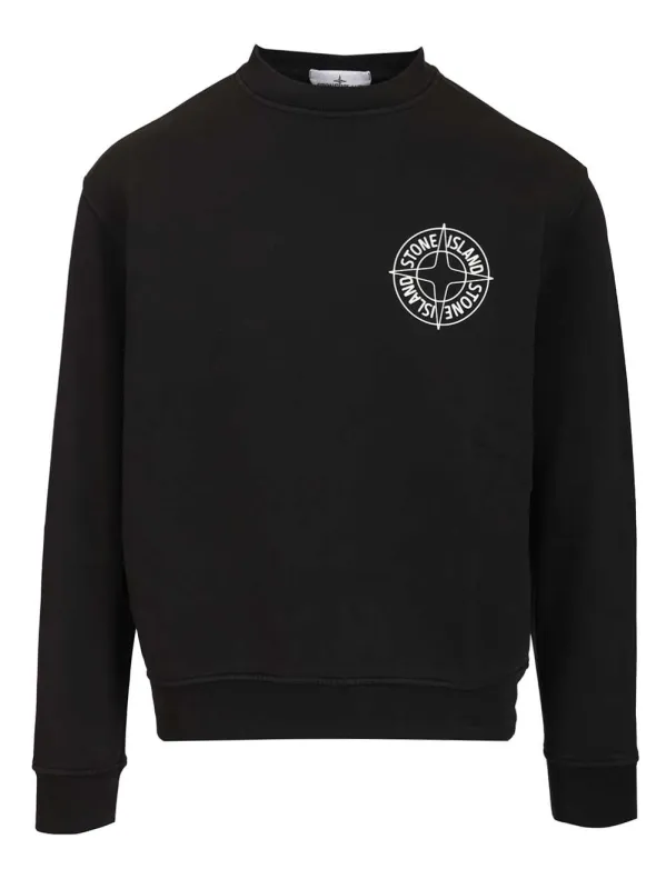 Organic Cotton Sweatshirt Sweatshirts Black sold by Wanan Luxury