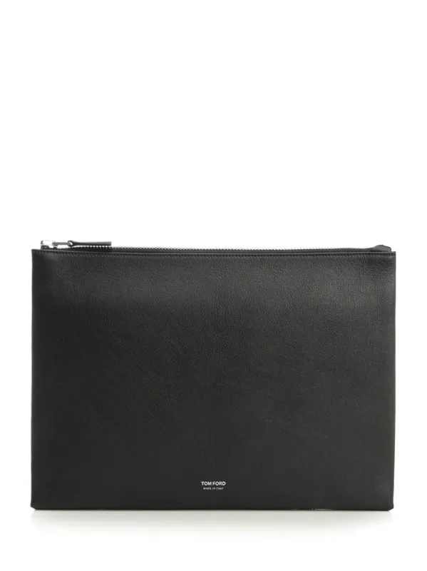 Large Slim Pouch Small Leather Goods Black sold by Wanan Luxury