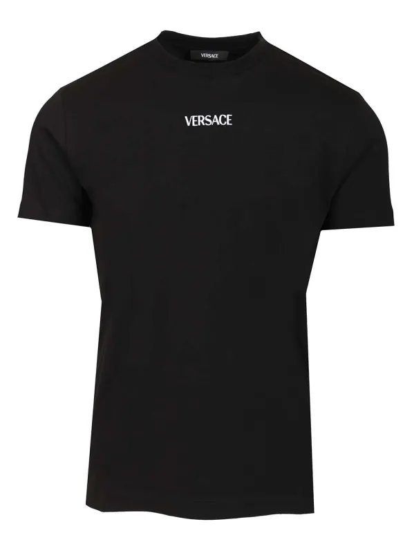 Cotton T-Shirt Black made by Versace