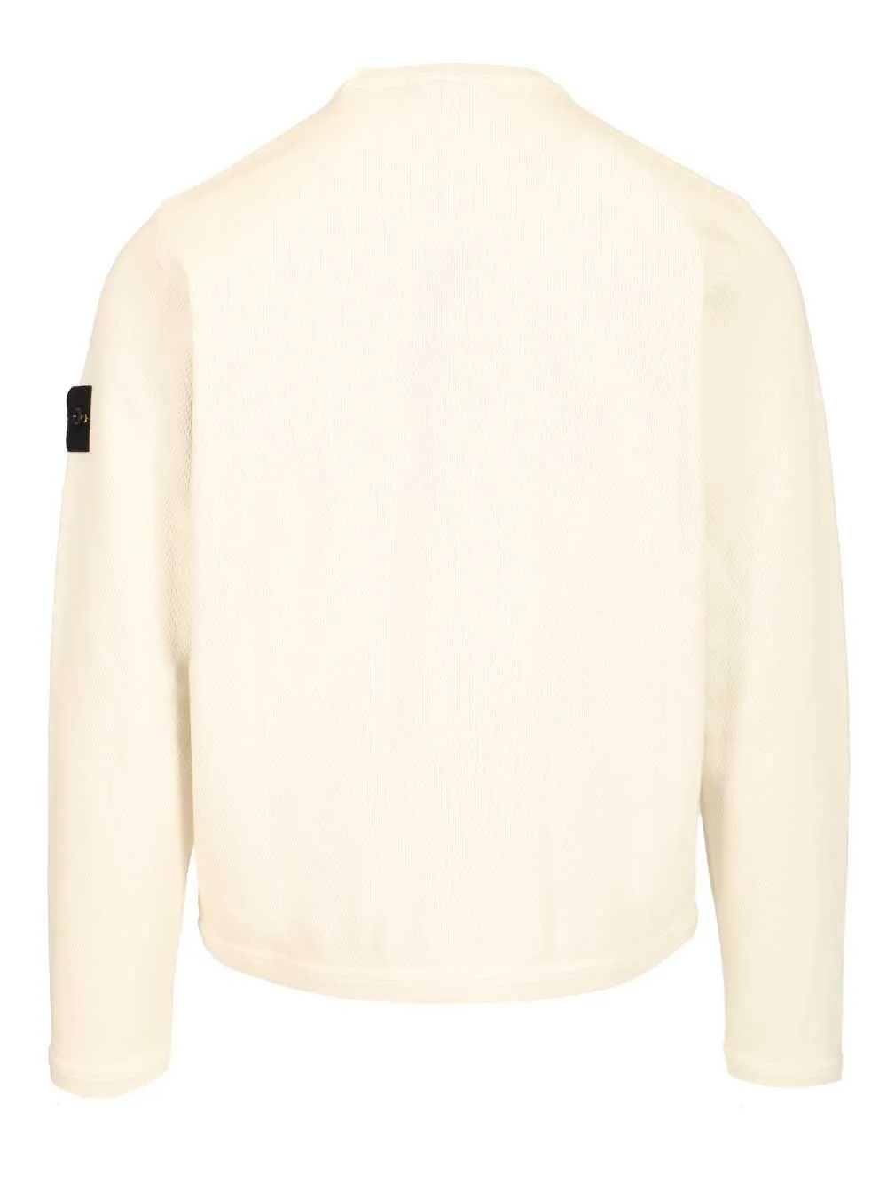 Mesh Stitch Organic Cotton Fleece T-Shirt White sold by Wanan Luxury product image thumbnail 2