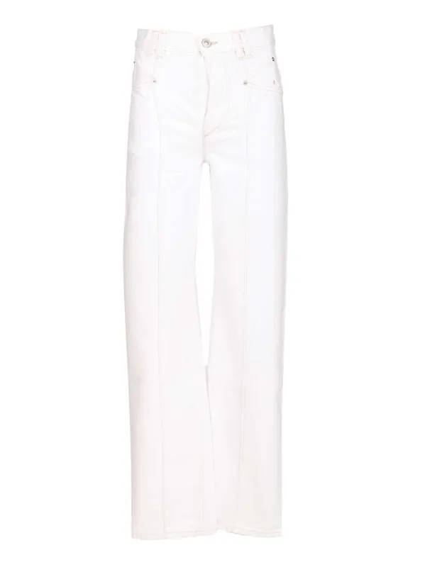 Drolane Cotton Trousers Jeans White sold by Wanan Luxury