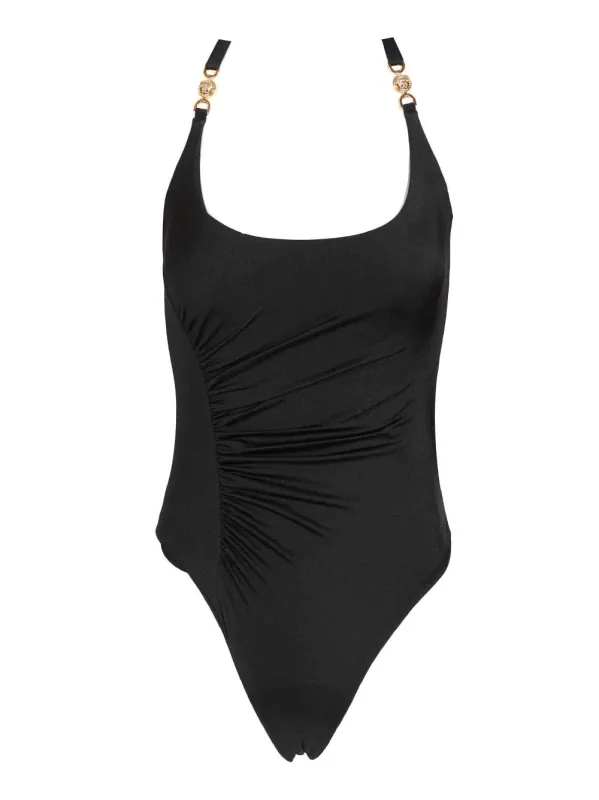 Lycra One-Piece Swimsuit Swimwear Black sold by Wanan Luxury