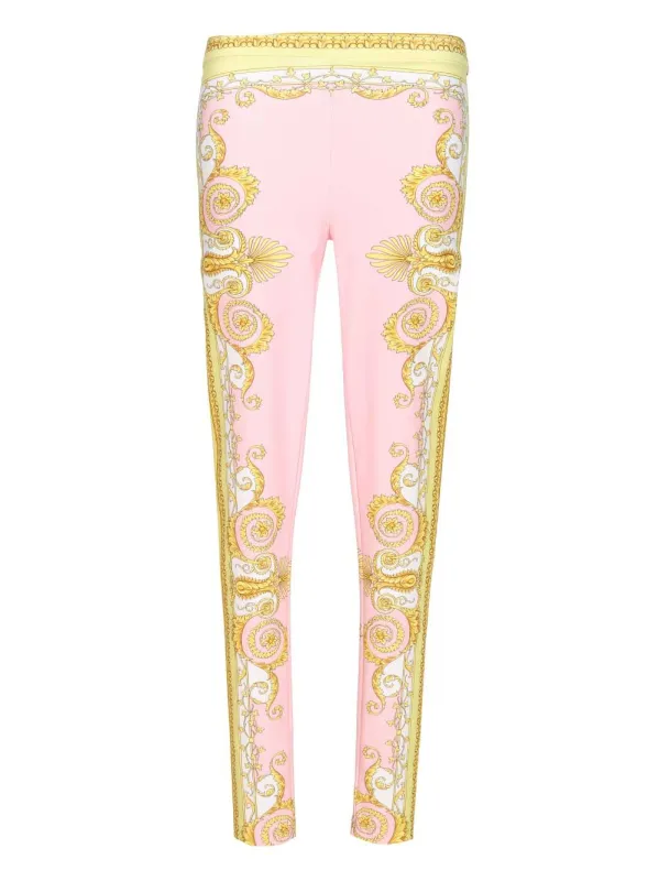 Leggings Stampati Primavera Barocco Trousers Rose sold by Wanan Luxury