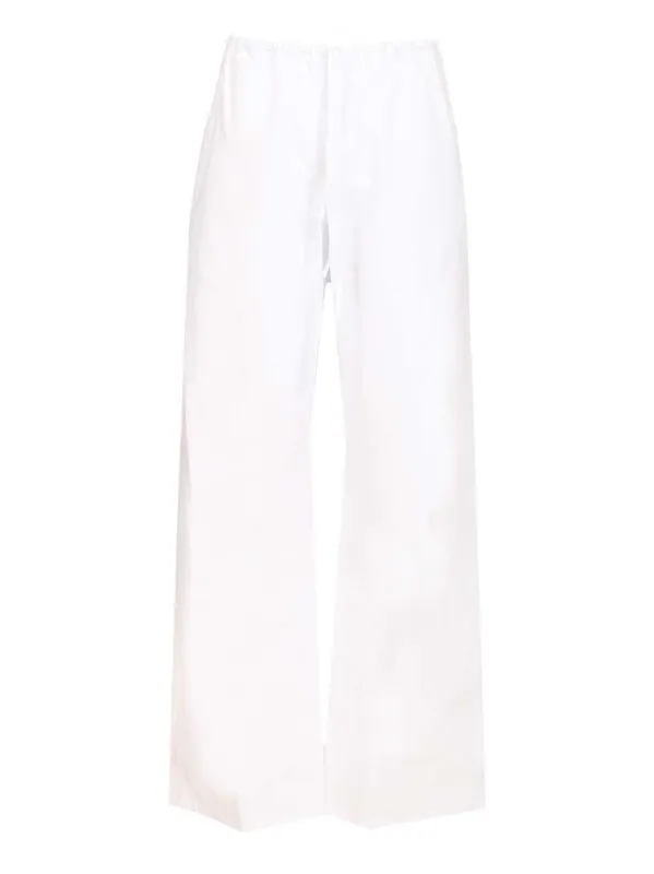 Organic Cotton Trousers White sold by Wanan Luxury