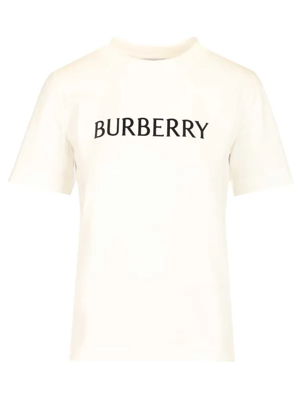 Cotton With Logo T-Shirt White sold by Wanan Luxury